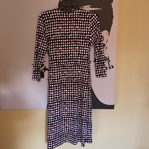 LAST CHANCE!! Talbots Faux Wrap Graphic Print Dress - Sz S - Picture 3 of 8